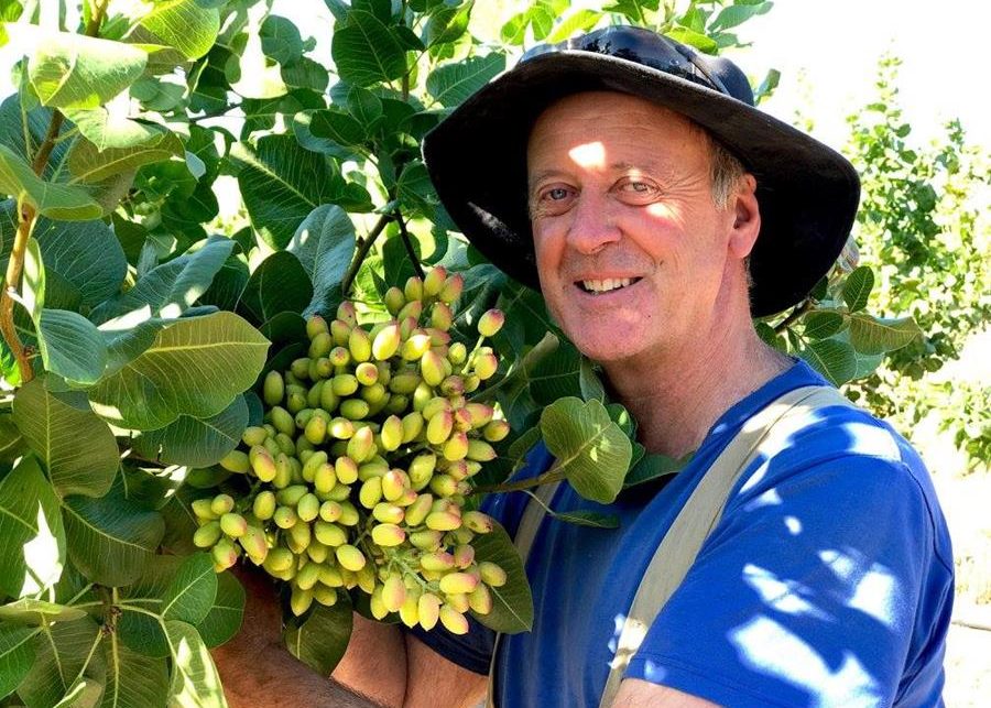 David and pistachios at Wahrina Farm