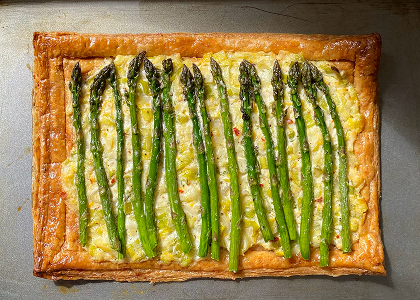 Asparagus and leek Tart