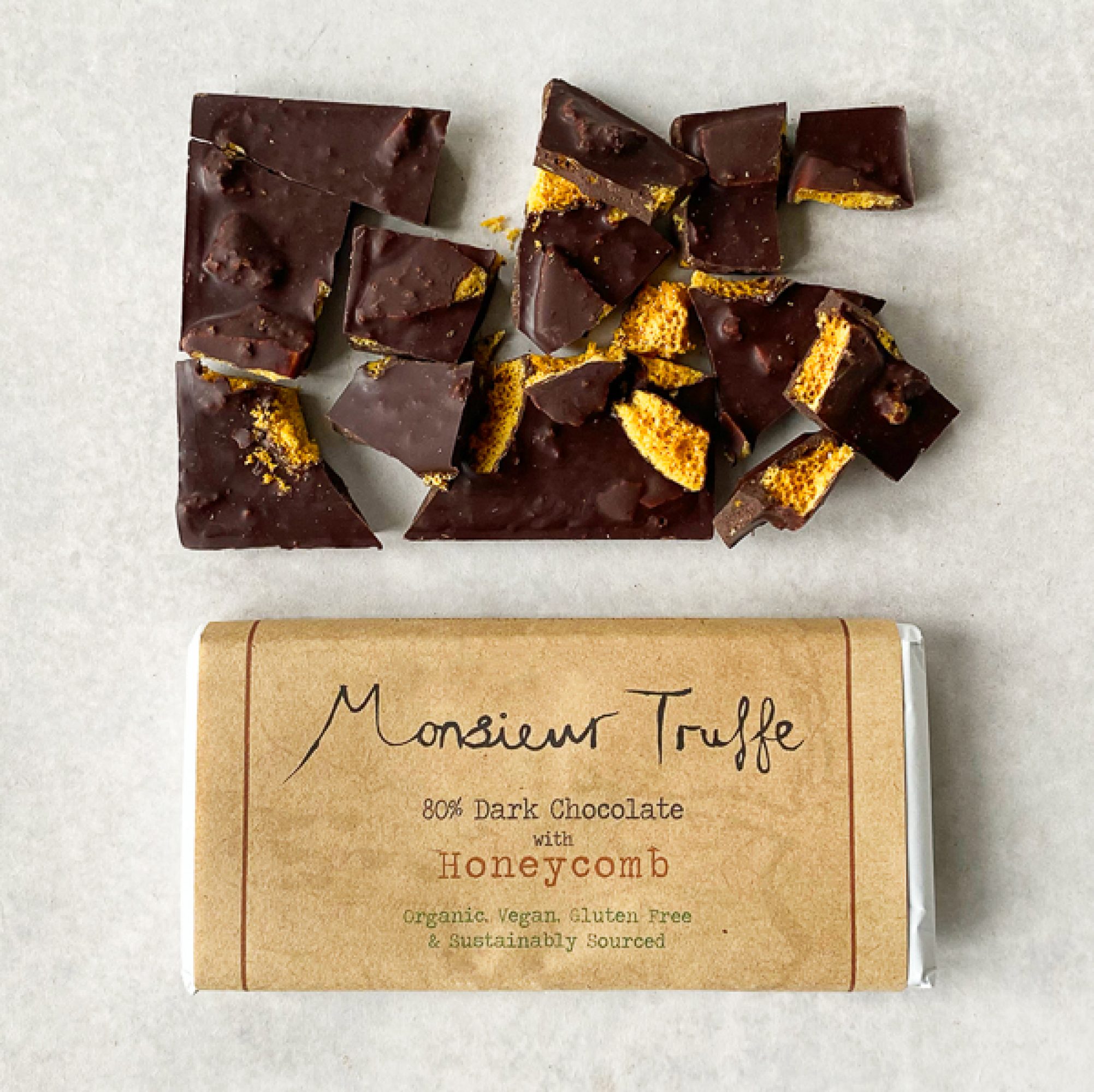 Monsieur-Truffe-Dark-Chocolate-with-Honeycomb_600px - CERES Fair Food Monsieur Truffe - 80% Honeycomb