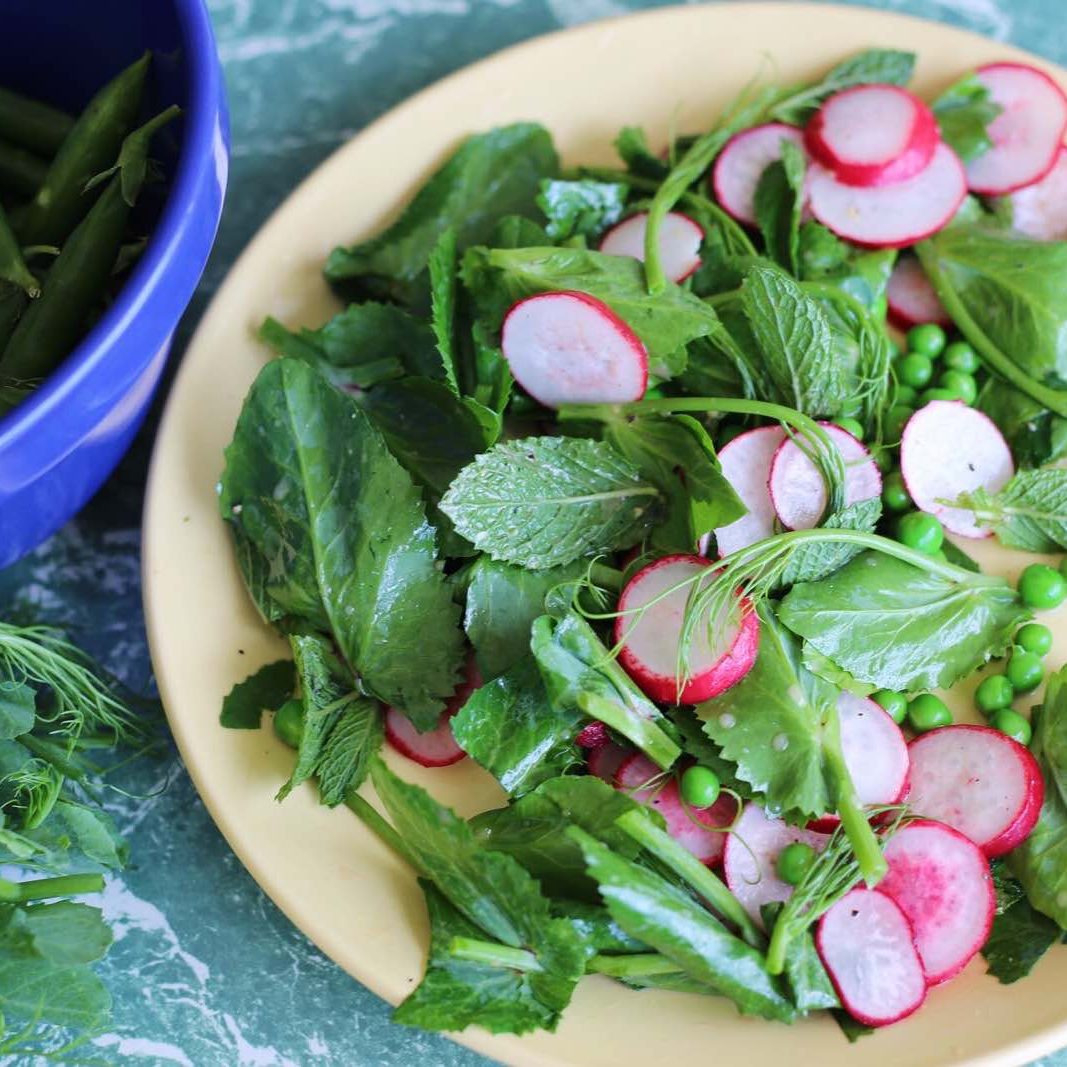 Pea and radish salad