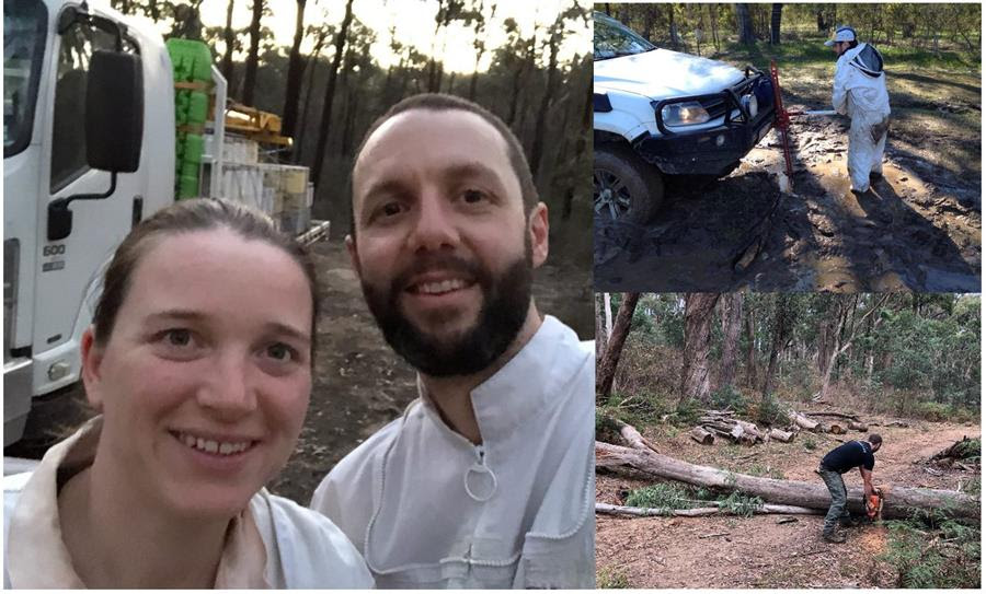 Raw-Honey-collage - CERES Fair Food Raw Honey beekeepers, Moss and Andrew