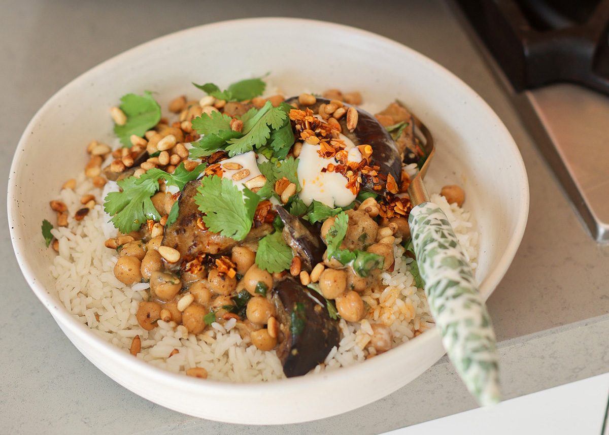 Creamy Chickpeas and Eggplant 3 - CERES Fair Food