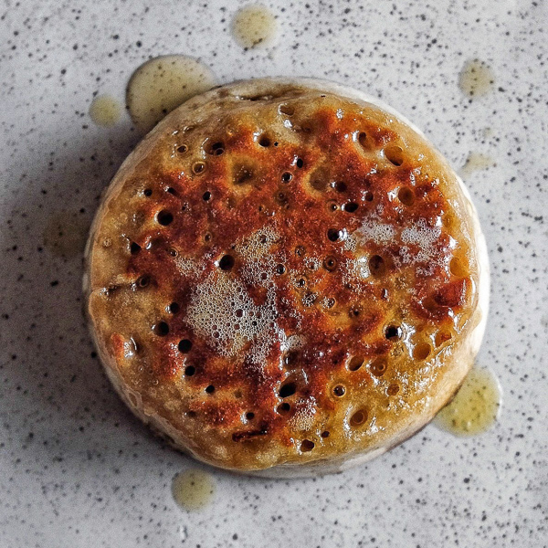 Holy crumpet - complete with honey