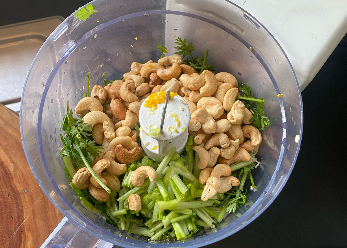 Eat your Stems - carrot tops - pesto - CERES Fair Food Carrot top pesto